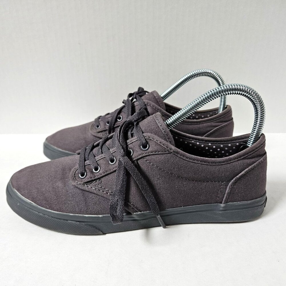 Vans Shoes Womens 7.5 Atwood Gray Mono Low Top Canvas Skate Sneakers